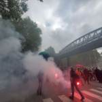 cortège de Sud Rail à la manifestation du 18 octobre 2022