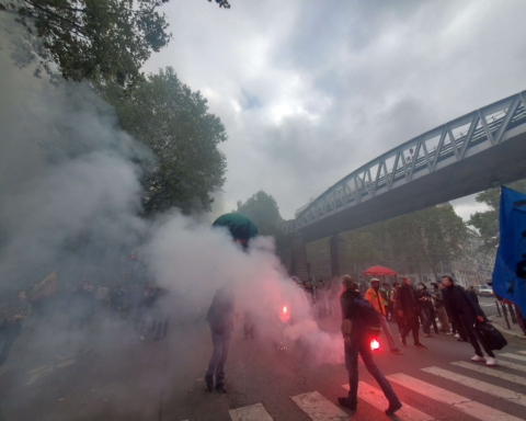 cortège de Sud Rail à la manifestation du 18 octobre 2022