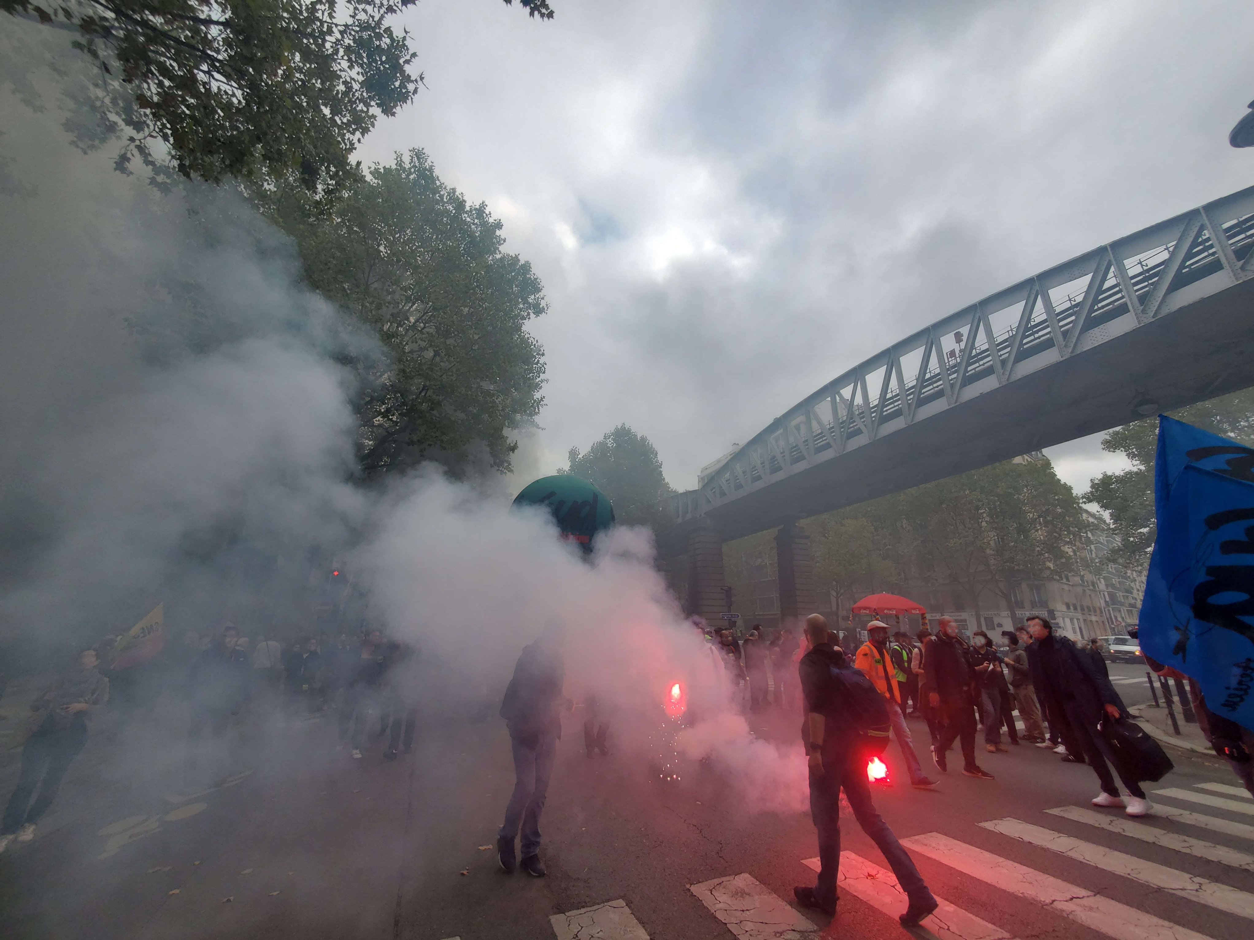 cortège de Sud Rail à la manifestation du 18 octobre 2022